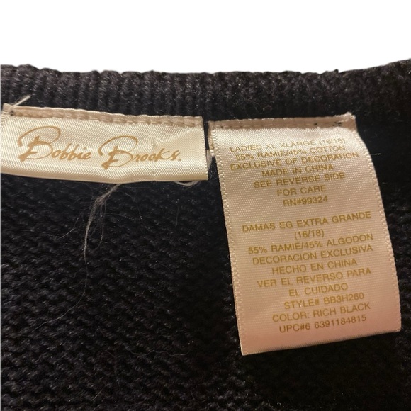 VTG Bobbie Brooks Cardigan Sweater Vest Christmas Cardinal Evergreen Size XL - Picture 9 of 11